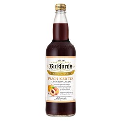 CORDIAL PEACH ICED TEA 750ML(12) # 500003 BICKFORDS