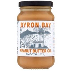PEANUT BUTTER SMOOTH SALTED (8 X 375GM) # BYR03 BYRON BAY PEANUT