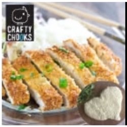 CHICKEN SCHNITZEL BREAST PANKO HAND CRAFTED (24 X 300GM) # J-XL-RUSTIC300 CRAFTY CHOOKS