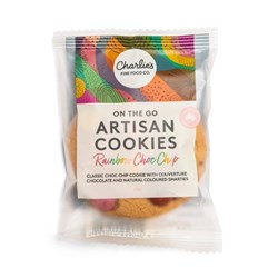 COOKIES P/C RAINBOW CHOC CHIP (24X50G) # CF4010 CHARLIES COOKIES