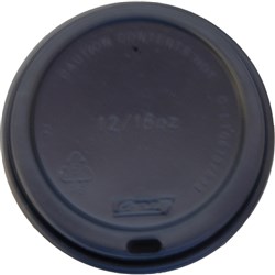 LID BLACK TO FIT 8OZ 12OZ 16OZ HOT COFFEE CUP 100S(10) # C-LT0694 CAPRI