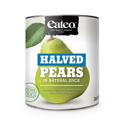 PEAR HALVES IN NATURAL JUICE 3KG(3) # 830100 EATEO