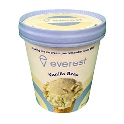 ICECREAM VANILLA BEAN (6 X 500ML) # 18100019 EVEREST