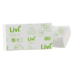 PAPER TOWEL 1PLY INTERLEAVE MULTIFOLD 20 PKTS # LIV7200 LIVI