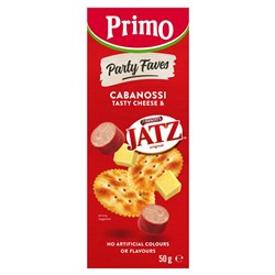 SNACK TRIOS JATZ CABANOSSI TASTY CHEESE (7 X 50GM) # 1572 PRIMO
