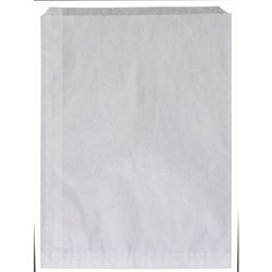 BAG PAPER WHITE 1/4 FLAT LONG (150 X 100MM)1000S # 100336 FPA