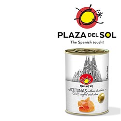 OLIVES MANZANILLA SALMON STUFFED 280GM(12) #OLPDSsalmol280g PLAZA DEL SOL