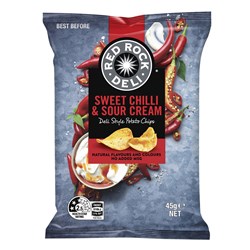 CHIPS SOUR CREAM & CHILLI RED ROCK DELI (18 X 45GM) # 320003425 SMITHS