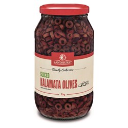 OLIVES KALAMATA SLICED 2KG(6) # SKOP2 SANDHURST