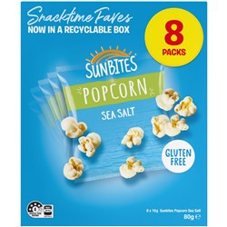 POPCORN SEA SALT (8 X 8 X 10GM) # 320035915 SUNBITES