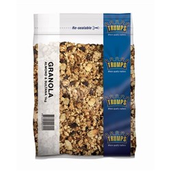 GRANOLA ALMOND & SULTANAS 1KG(10 ) # VGRANAS1C TRUMPS