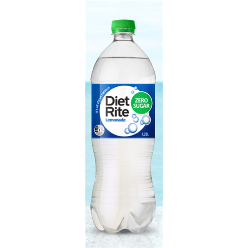 LEMONADE DIET RITE PLASTIC BOTTLE (12 X 1.25LT) # 597637 TRU BLU