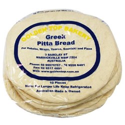 BREAD PITA MEDIUM 10S(14) #2604 #50 GOLDEN TOP BAKERY