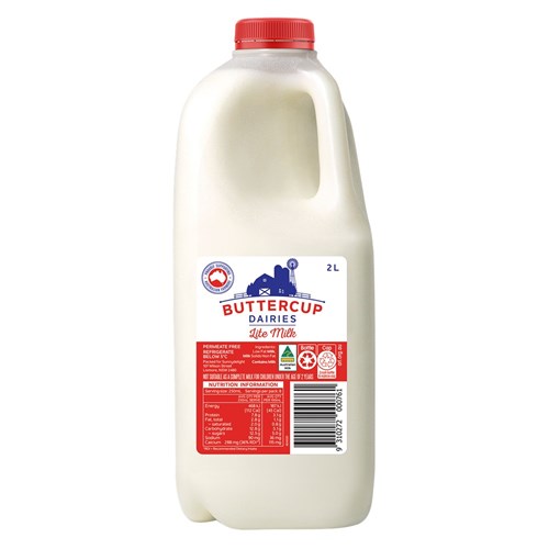 MILK FRESH LITE (6 X 2LT) # 301076 BUTTERCUP