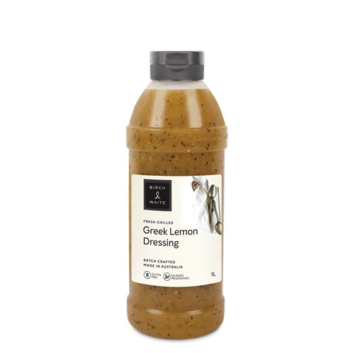 DRESSING SALAD GREEK LEMON 1LT(8) # GRDR3925FQ1 B&W