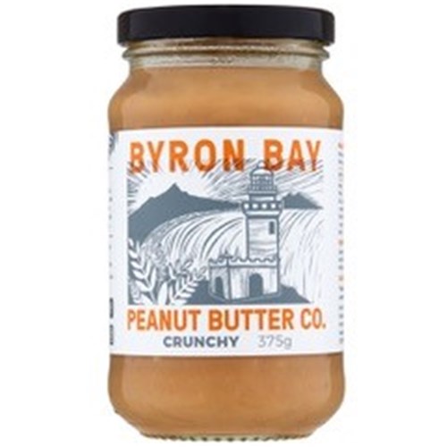 PEANUT BUTTER CRUNCHY SALTED (8 X 375GM) # BYR01 BYRON BAY PEANUT