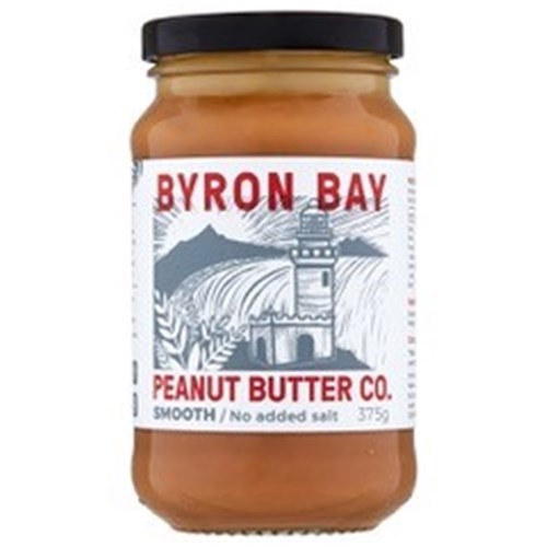 PEANUT BUTTER CRUNCHY UNSALTED (8 X 375GM) # BYR02 BYRON BAY PEANUT