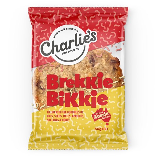 BISCUIT BREKKIE BIKKIE PC I/W (24 X 50GM) # CF 4120 CHARLIES FINE FOOD