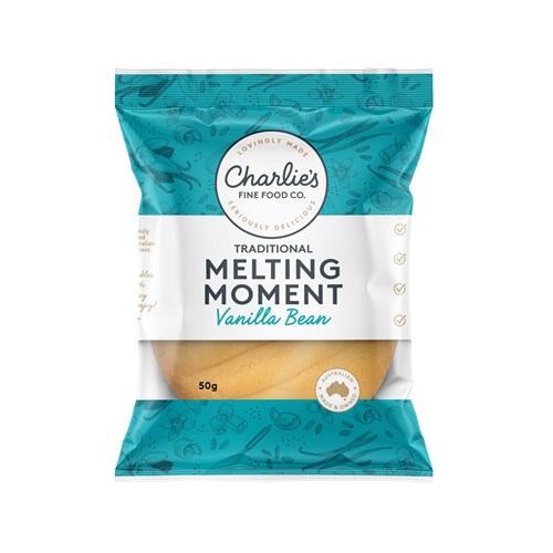BISCUIT VANILLA BEAN MELTING MOMENTS I/W PC (24 X 50GM) # CF 4195 CHARLIES FINE FOODS