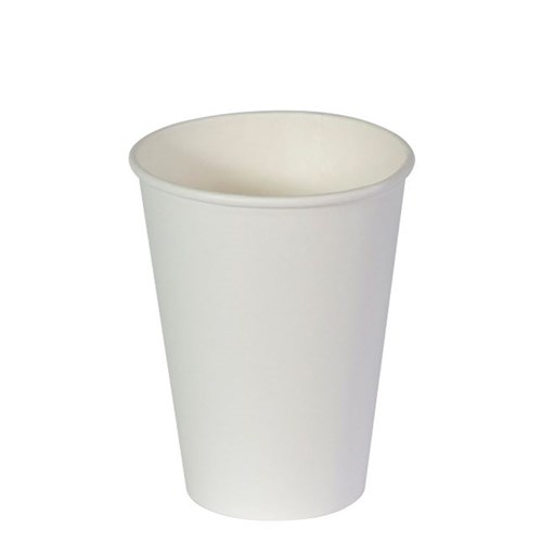 CUP PAPER COFFEE 12OZ SINGLE WALL WHITE 1000S # C-HC0607 CAPRI