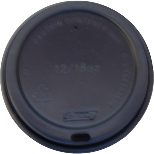 LID BLACK TO FIT 8OZ 12OZ 16OZ HOT COFFEE CUP 100S(10) # C-LT0694 CAPRI