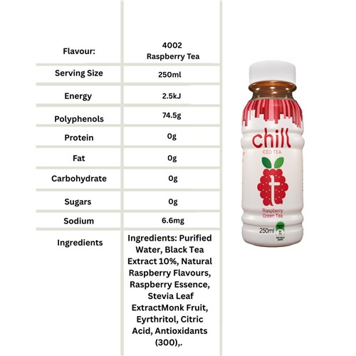 DRINK ICED TEA RASPBERRY (24X250ML) # 4002 CHILL