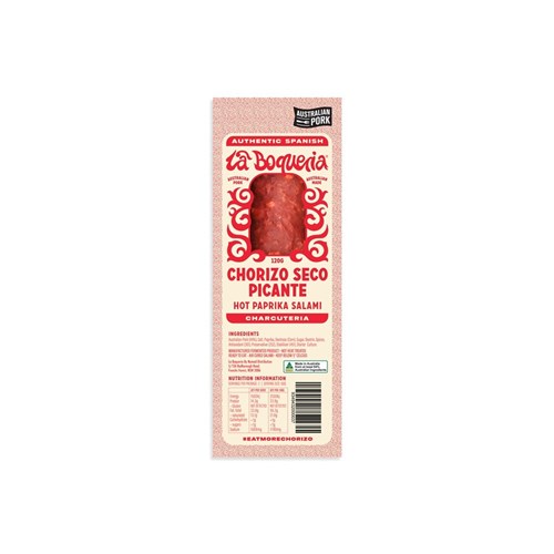 CHORIZO SECO PICANTE 120GM (1) # MTLBACHOSEPI120 LA BOQUERIA