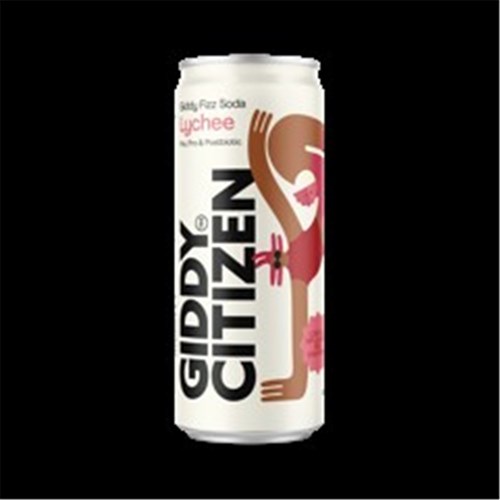 DRINK LYCHEE FIZZ PRE PRO AND POST SODA (12 X 330ML) # GFL GIDDY CITIZEN