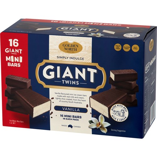 ICECREAM VANILLA MINI GIANT TWIN (16 X 6 X 100ML) # 27059 GOLDEN NORTH