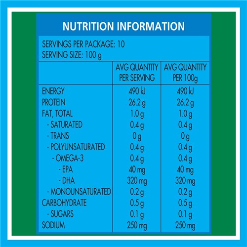 TUNA IN SPRING WATER POUCH 1KG(6) # 01781 GREENSEAS