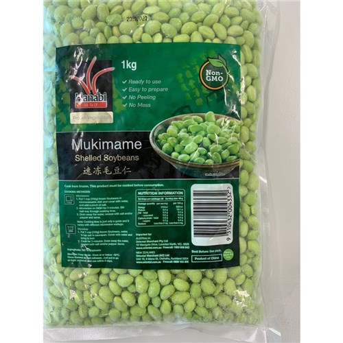 SOYBEAN EDAMAME MUKIMAME FROZEN (10 X 1KG) SHELLED # RMSBH1FS HANABI