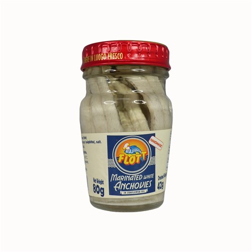 WHITE ANCHOVY FILLET 80GM (12) # FT080 FLOTT