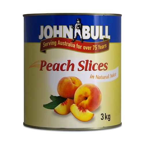 PEACH SLICED NATURAL JUICE A10(3) # PEACHS/3A  JOHN BULL