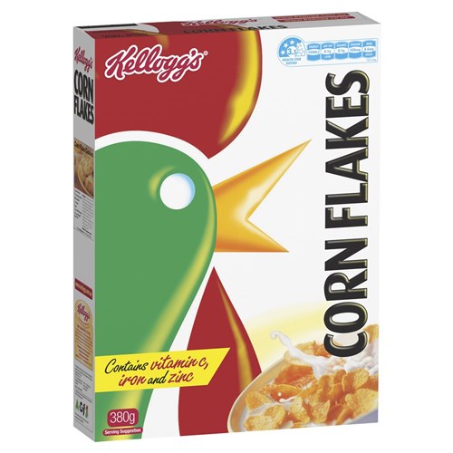 CEREAL CORNFLAKES 380GM 12# 1005553722 KELLOGGS