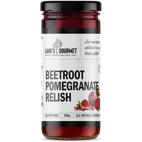 RELISH BEETROOT POMEGRANATE 300GM (6) # LRP20 LANGS GOURMET