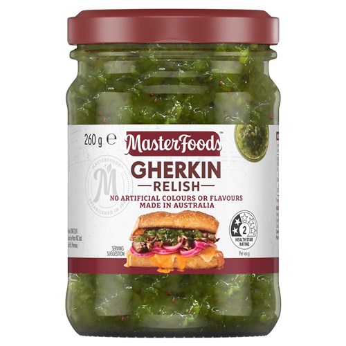 RELISH CLASSIC GHERKIN (6 X 260GM) # 215831 MASTERFOODS