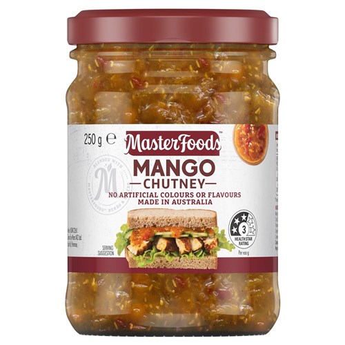 RELISH CAFE MANGO CHUTNEY (6 X 250GM) # 215823 MASTERFOODS