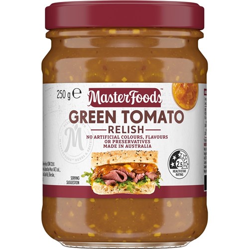 RELISH GREEN TOMATO (6 X 250GM) # 236393 MASTERFOODS