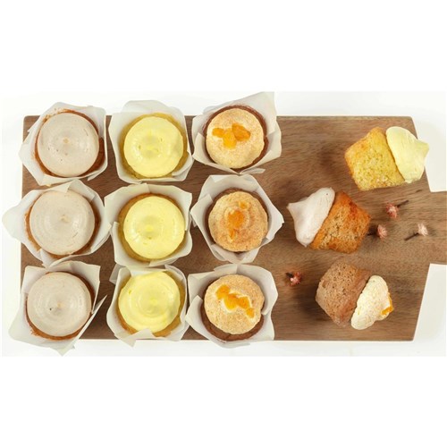 MUFFIN MXD MINI VE GF NUT FREE APPLE LEMON C'MEL  (24 X 30GM) # MGFG226 MELINDAS