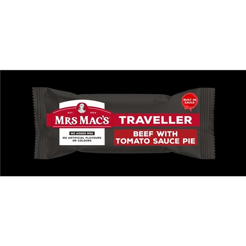 PIE TRAVELLER BEEF & TOMATO SAUCE (24 X 160GM) # 15913 MRS MACS
