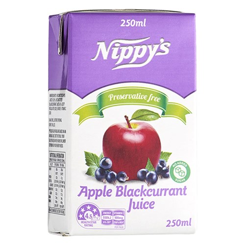 JUICE APPLE BLACKCURRANT (24 X 250ML) # ABC250 NIPPYS