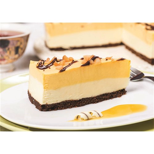 CHEESECAKE MANGO MACADAMIA GF 16pce PRE CUT (2) # 1-300 PRIESTLEY'S