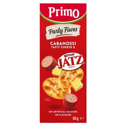 SNACK TRIOS JATZ CABANOSSI TASTY CHEESE (7 X 50GM) # 1572 PRIMO