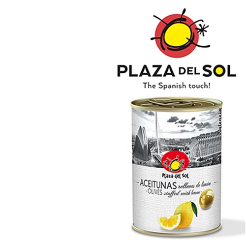 OLIVES MANZANILLA  LEMON STUFFED 280GM(12) #OLPDSlemol280g PLAZA DEL SOL