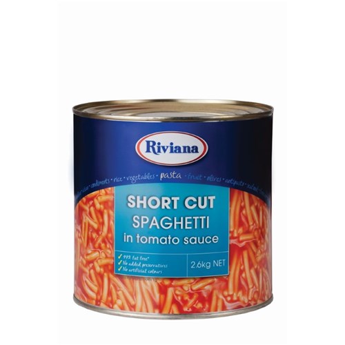 SPAGHETTI SHORT CUT IN TOMATO 2.6KG(6) # 2479092 RIVIANA