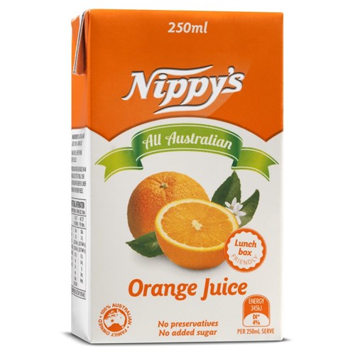 JUICE ORANGE POPPER (24X250ML) # LLUS250 NIPPYS