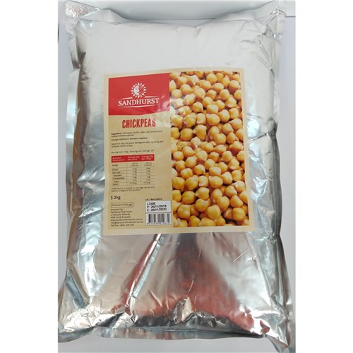 CHICKPEAS IN BRINE POUCH (5 X 3KG) # CHICKPOUCH3.0 SANDHURST