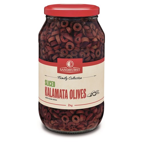 OLIVES KALAMATA SLICED 2KG(6) # SKOP2 SANDHURST