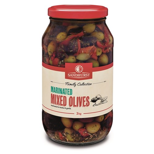 OLIVES MIXED MARINATED 2KG(6) #MMO2 SANDHURST