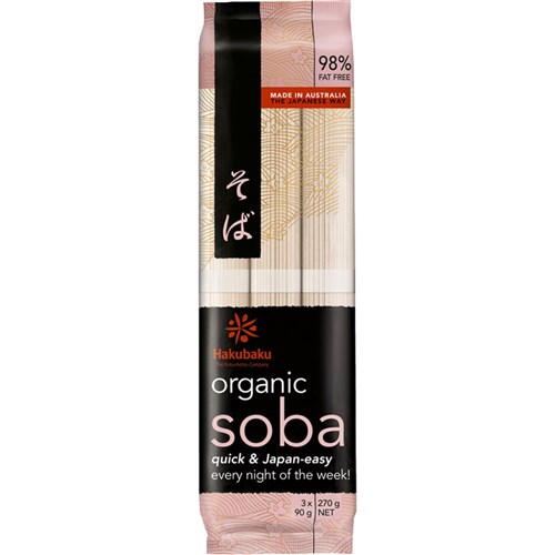 NOODLES SOBA ORGANIC 270GM(12) # UNSH HAKUBAKU